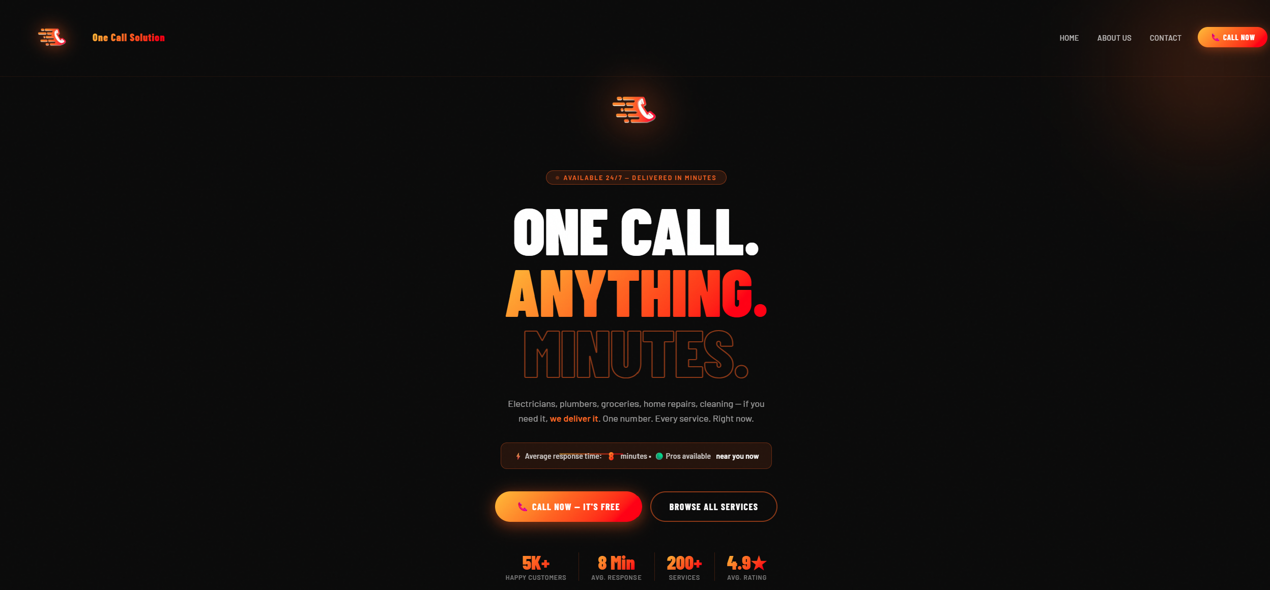 One Call Solution - Multi-Service Platform